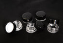 9 ML Round Glass Jar Child Resistant Black Lid Per 300 Pcs