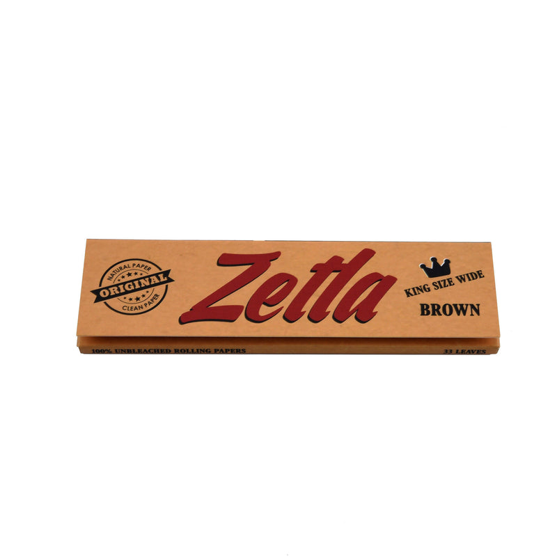 Zetla Rolling Papers Brown King Size Wide (50 Packs) - ABK Europe | Your Partner in Smoking