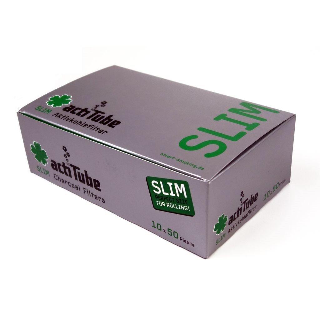 Actitube slim Carbon Filters 6mm 50 (10pcs/display) - Cannabis Spot B2B