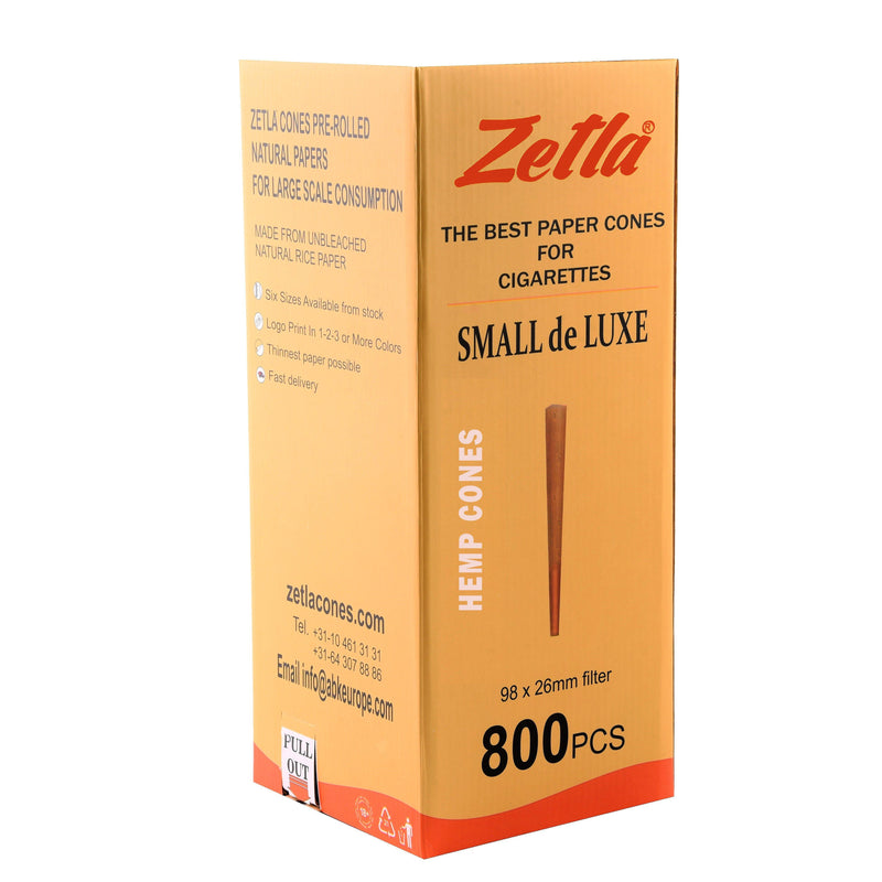 Pre-Rolled Cones Zetla Small De Luxe Hemp - ABK Europe | Your Partner in Smoking