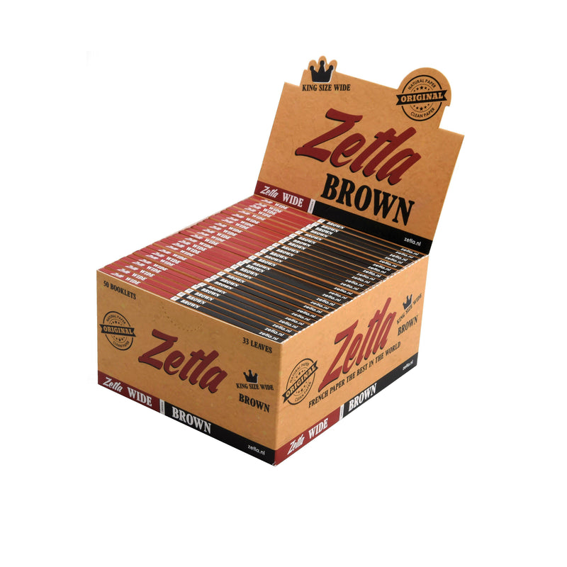 Zetla Rolling Papers Brown King Size Regular (50 Packs) - ABK Europe | Your Partner in Smoking