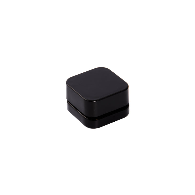 5 ML Black Square Glass Jar Child Resistant Black Lid Per 300 Pcs