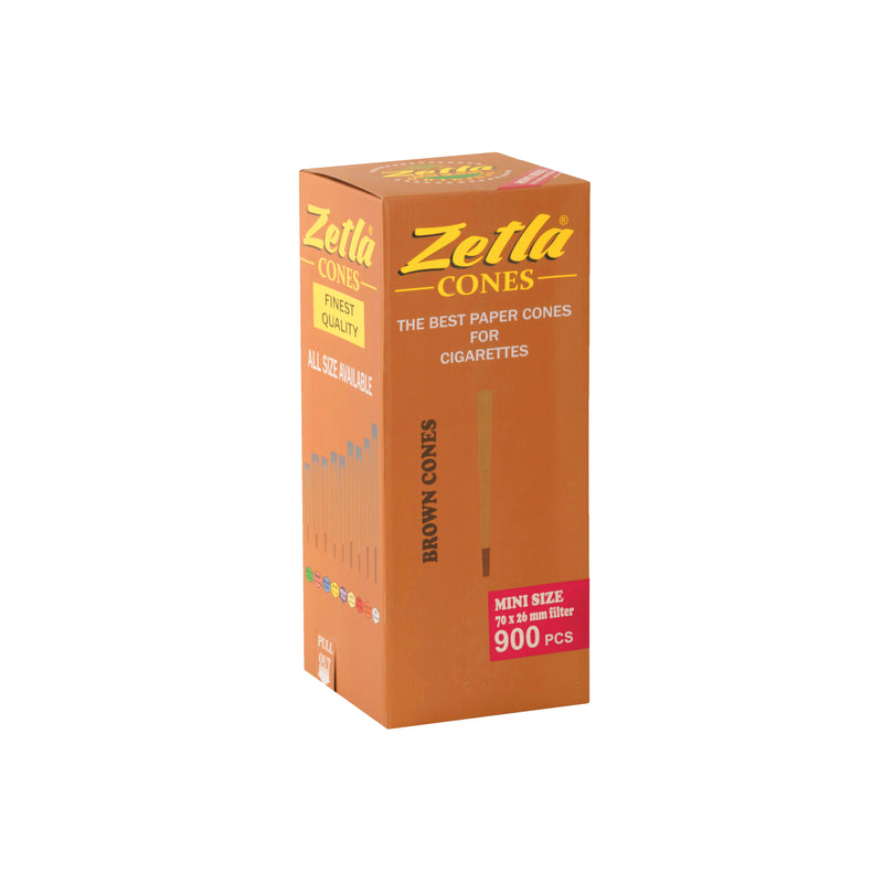 Mini Pre-Rolled Cones Zetla Brown 70x26 mm (900 Pcs)