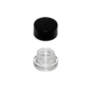 5 ML Square Glass Jar Child Resistant Black Lid With Own Logo