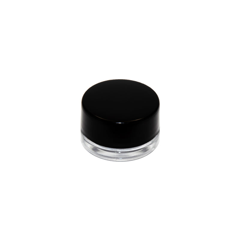 9 ML Round Glass Jar Child Resistant Black Lid Per 300 Pcs