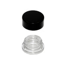 9 ML Round Glass Jar Child Resistant Black Lid Per 300 Pcs