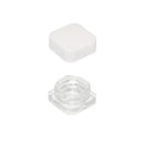 5 ML Square Glass JAR Child Resistant White Lid Per 504 Pcs