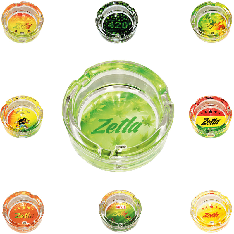 Zetla Glass Ashtray Mix Design Per 1 Pcs