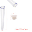 Plastic Tubes Hard Transparent 112mm With Mix Colors Caps (2000 Pcs)