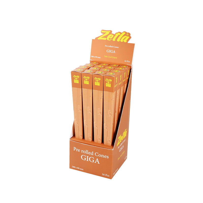 Pre Rolled Cones Zetla Giga Brown Per 16 pcs - ABK Europe | Your Partner in Smoking