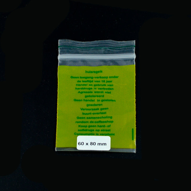 Ziplock Bag 60x80mm 0,06mm House Rules