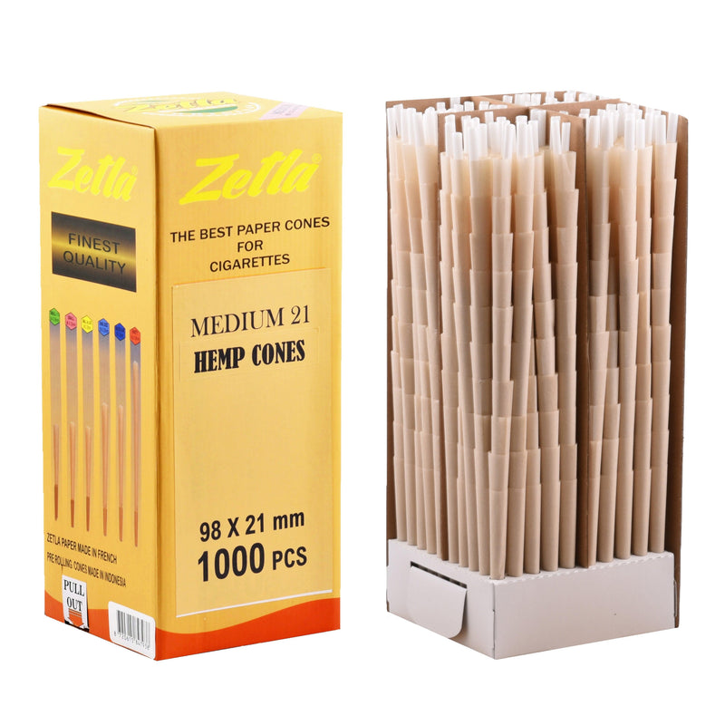 Pre-Rolled Cones Zetla Hemp Medium (1000 Pcs) - ABK Europe | Your Partner in Smoking