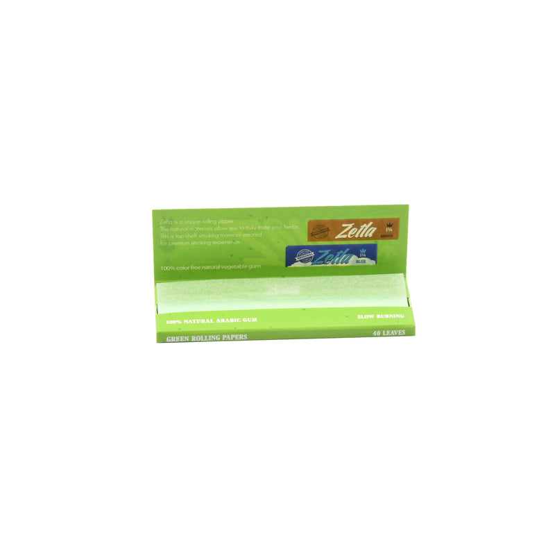 Zetla Rolling Paper Green 1¼ (50 Packs) - ABK Europe | Your Partner in Smoking