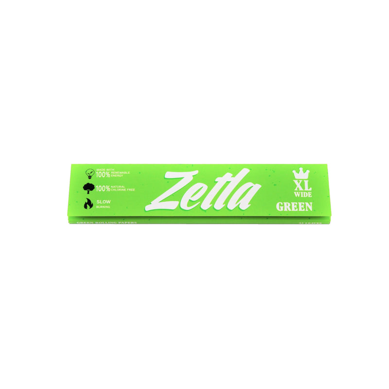 Zetla Rolling Papers Green XL Size Wide (50 Packs) - ABK Europe | Your Partner in Smoking