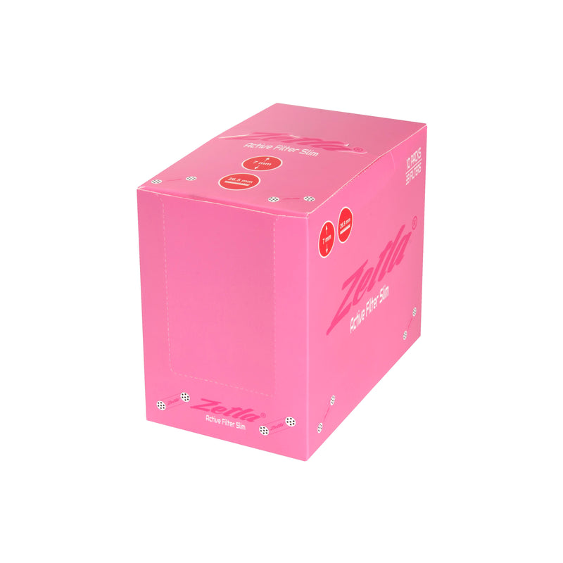 ZETLA ACTIVE FILTER SLIM PINK ( 33 Filters Per 1 Pack / Display 10 Packs )