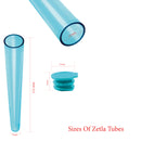 Plastic Tubes Hard Transparent Cyan 112mm (2000 Pcs)