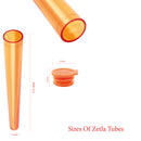 Plastic Tubes Hard Transparent Orange 112mm (2000 Pcs)