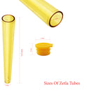 Plastic Tubes Hard Transparent Yellow 112mm (2000 Pcs)