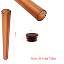 Plastic Tubes Hard Transparent Brown 112mm (2000 Pcs)