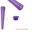 Plastic Tubes Hard Transparent Purple 112mm (2000 Pcs)
