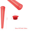 Plastic Tubes Hard Transparant Red 112mm (2000 Pcs)