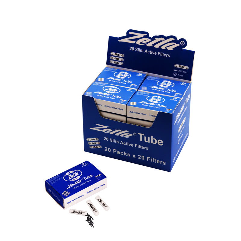 Zetla Slim Active Filters Blue ( 20 Packs / 20 Filters )