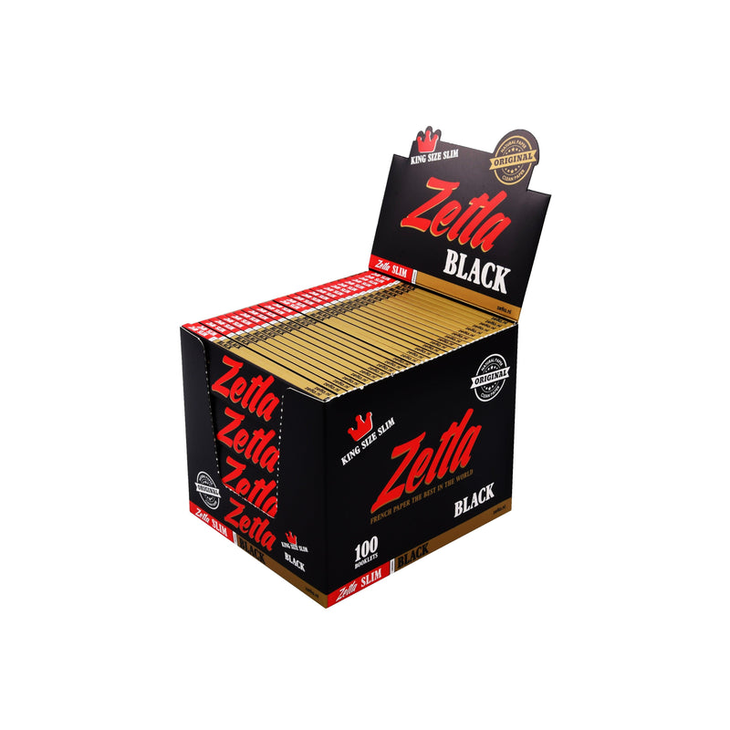 Zetla Rolling Papers Black King Size Slim (100 Packs) - ABK Europe | Your Partner in Smoking