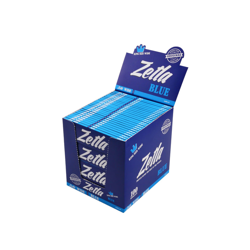 Zetla Rolling Papers Blue King Size Wide (100 Packs) - ABK Europe | Your Partner in Smoking