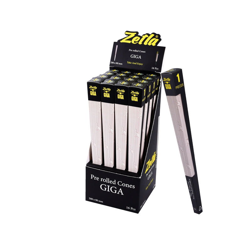 Pre Rolled Cones Zetla Giga White Per 16 pcs - ABK Europe | Your Partner in Smoking