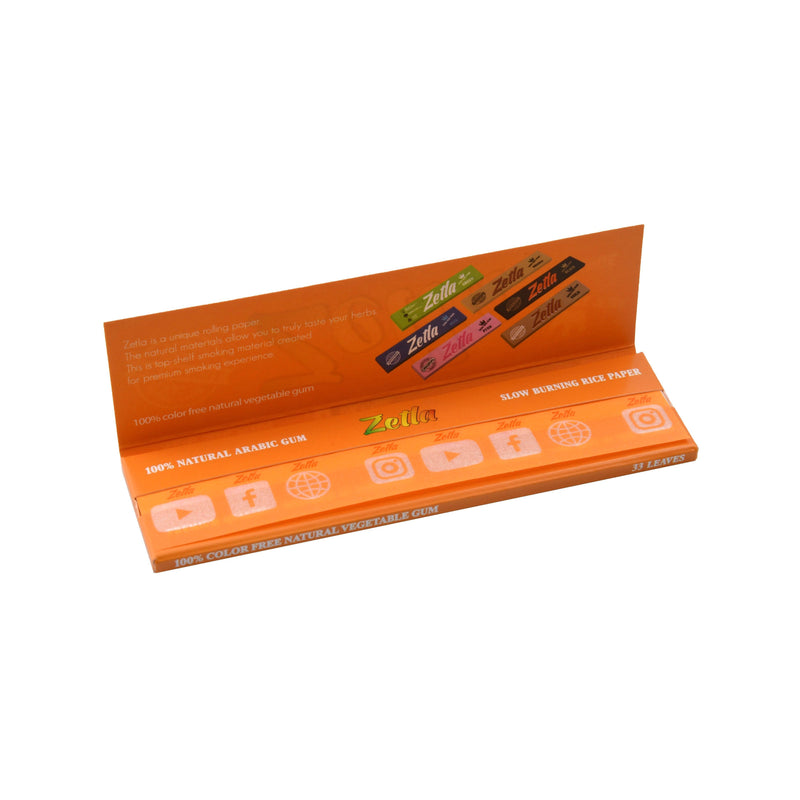 Zetla Rolling Papers Orange King Size Wide (50 Packs) - ABK Europe | Your Partner in Smoking