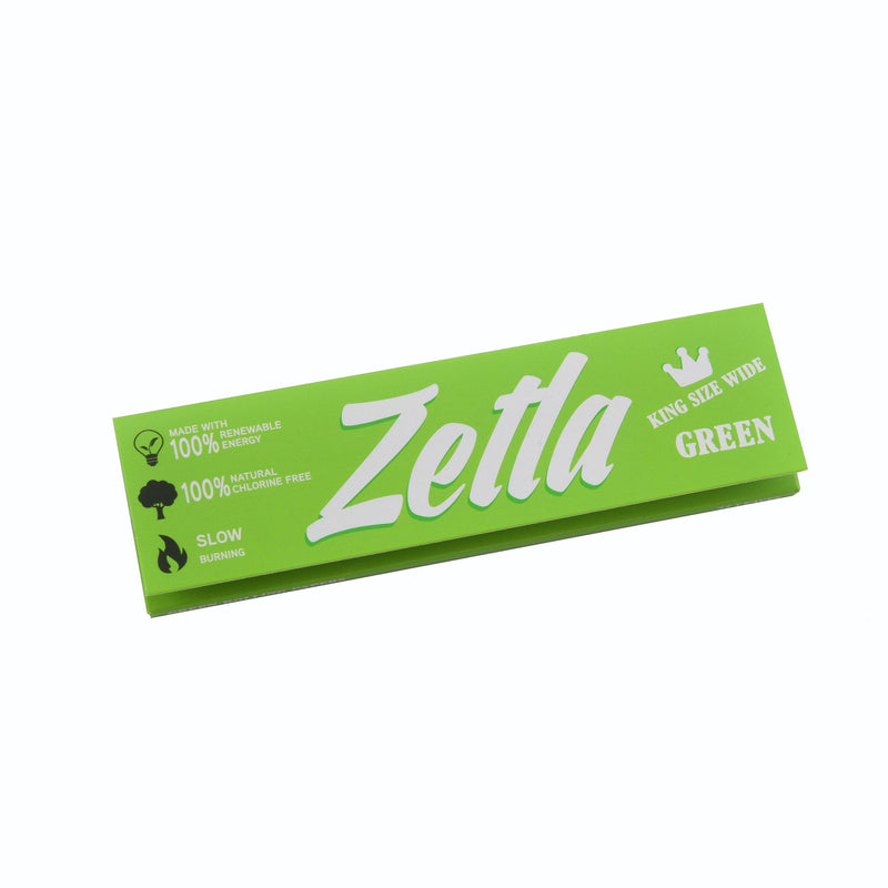 Zetla Rolling Papers Green King Size Wide (50 Packs) - ABK Europe | Your Partner in Smoking
