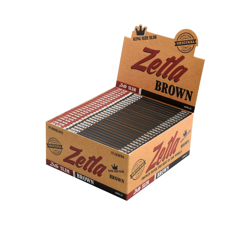 Zetla Rolling Papers Brown King Size Slim - ABK Europe | Your Partner in Smoking