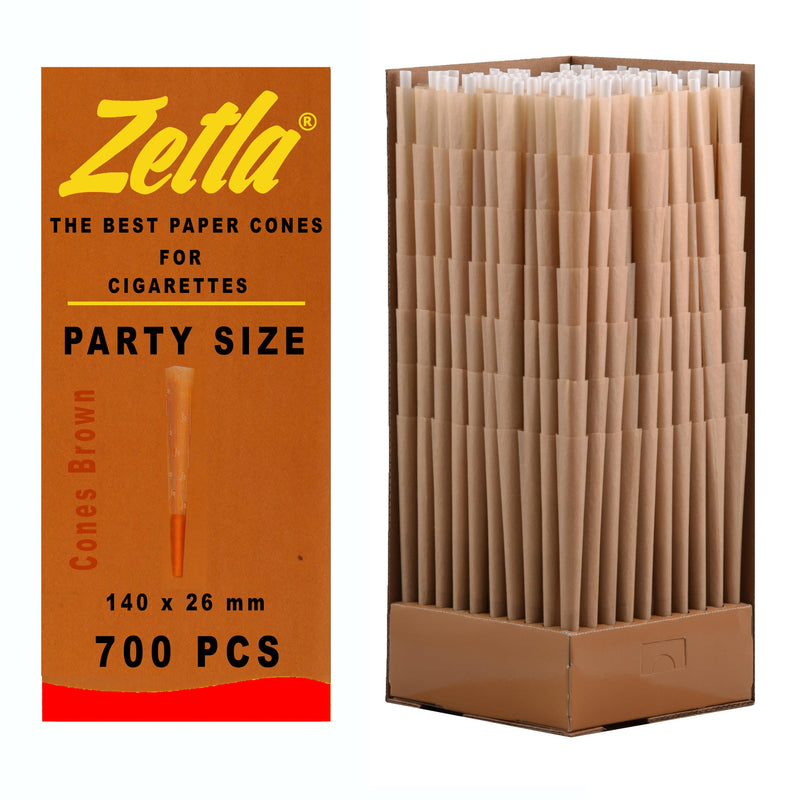 Pre-Rolled Cones Zetla King Size Party Brown (700 Pcs) - ABK Europe | Your Partner in Smoking