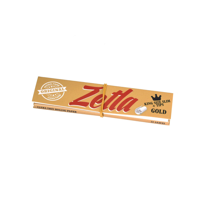 Zetla Rolling Papers Gold + Filters Slim - ABK Europe | Your Partner in Smoking