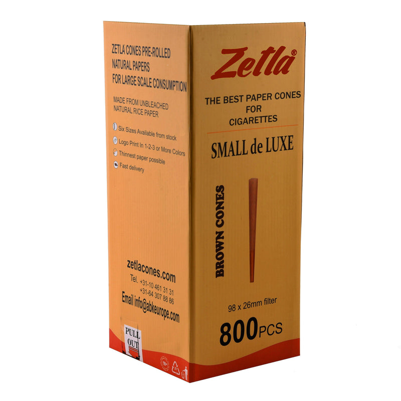 Pre-Rolled Cones Zetla Small De Luxe Brown - ABK Europe | Your Partner in Smoking