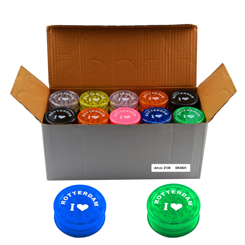 Plastic Grinders Mix Colors Rotterdam (DK4021) - ABK Europe | Your Partner in Smoking