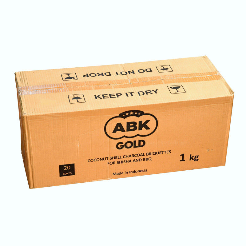 Gold ABK Cococharcoal 26x26mm - ABK Europe | Your Partner in Smoking