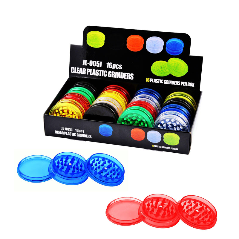 Plastic Grinders Mix Colors 3 parts (JL-005J) - ABK Europe | Your Partner in Smoking