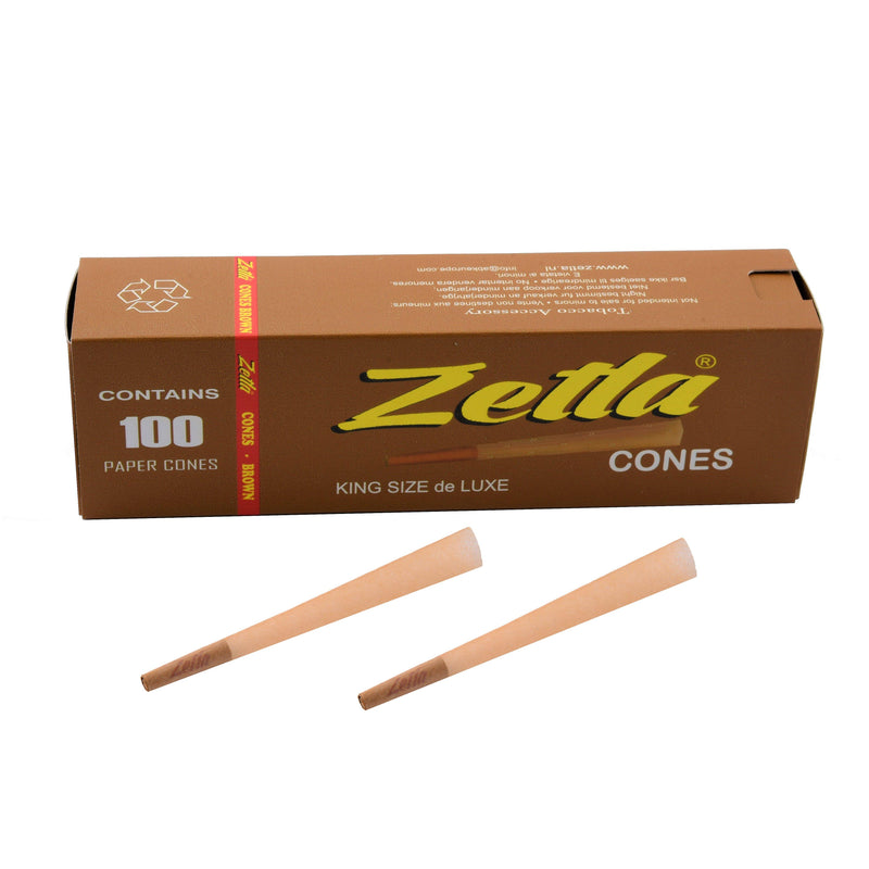 Pre-Rolled Cones Zetla King Size De Luxe Brown (100 Pcs) - ABK Europe | Your Partner in Smoking