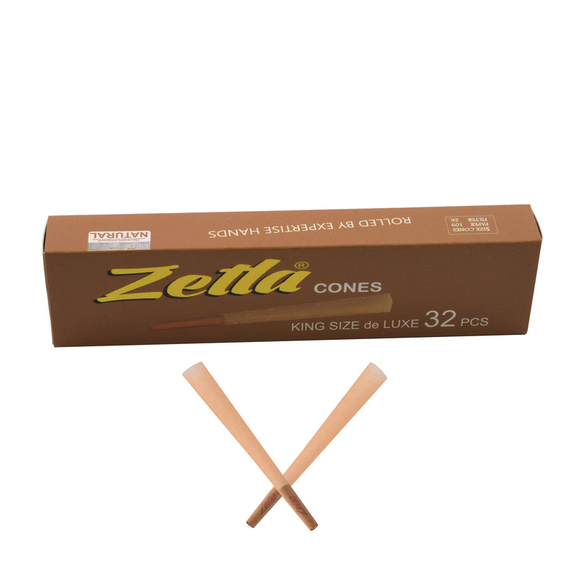 Pre-Rolled Cones Zetla King Size De Luxe Brown 32/12 - ABK Europe | Your Partner in Smoking