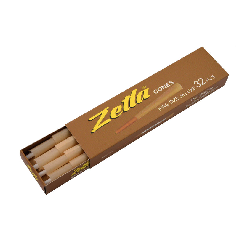 Pre-Rolled Cones Zetla King Size De Luxe Brown 32/12 - ABK Europe | Your Partner in Smoking