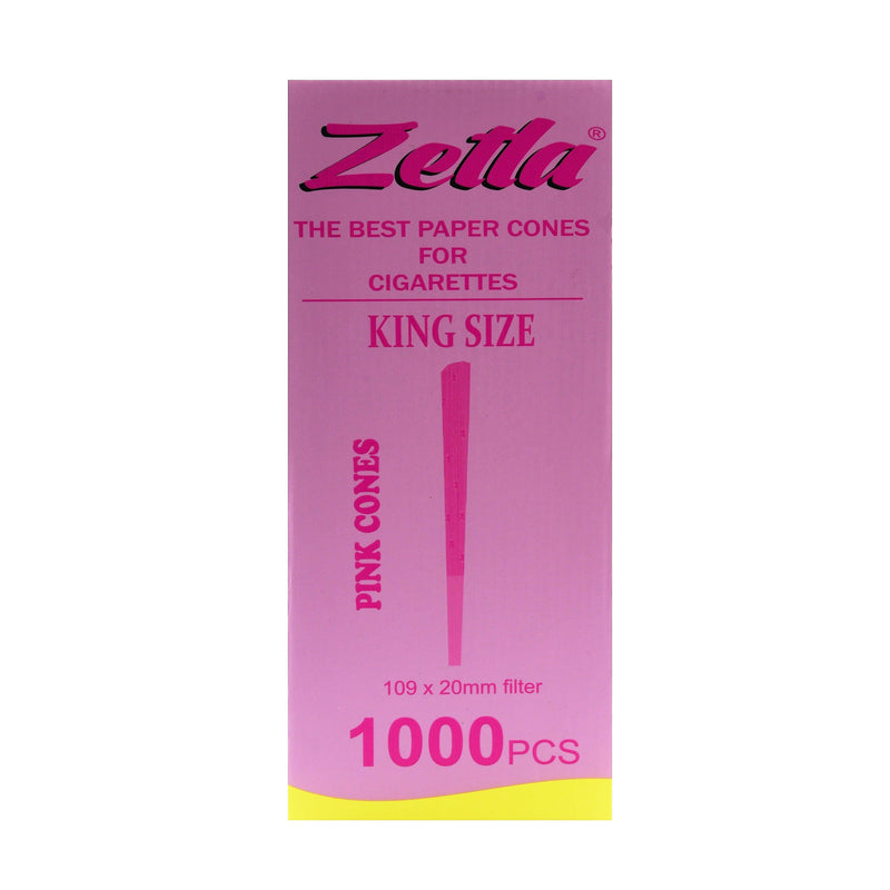 Pre-Rolled Cones Zetla King Size Pink (1000 Pcs) - ABK Europe | Your Partner in Smoking
